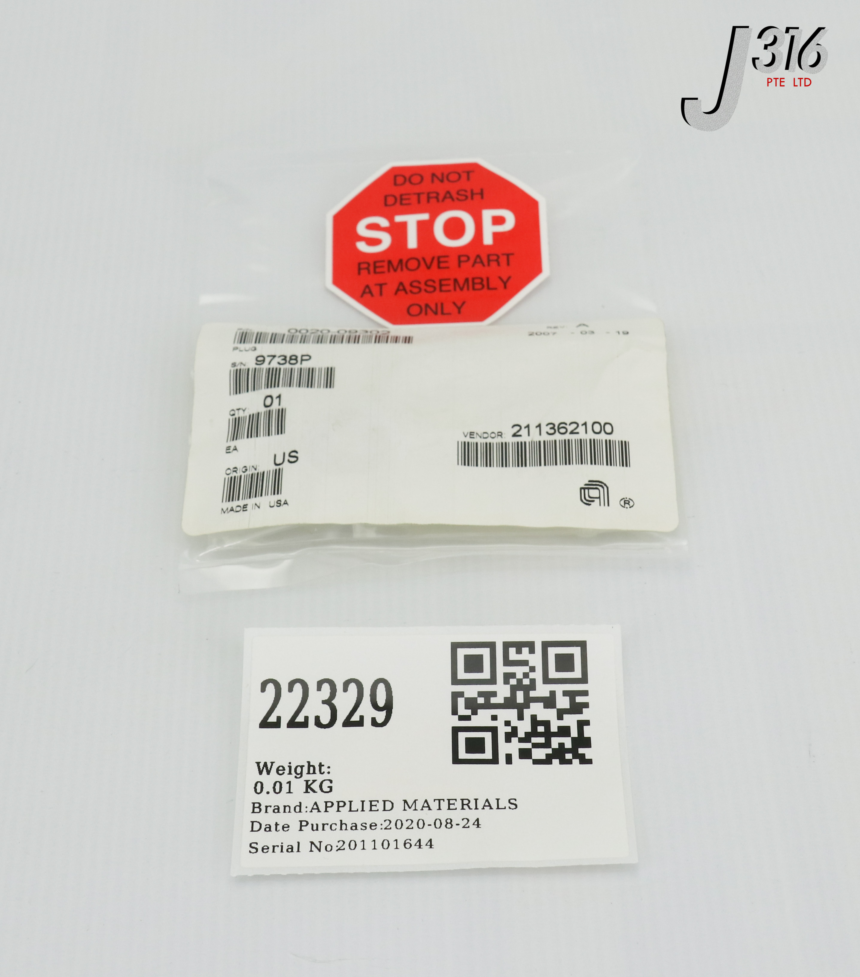 バッグ it 22329 APPLIED MATERIALS PLUG (NEW) 0020-09302 | eBay
